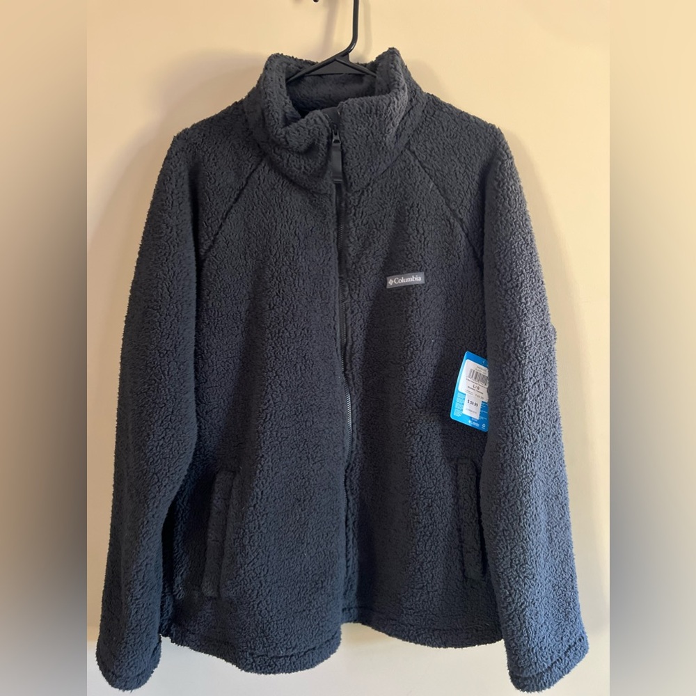 NWT Columbia Sherpa Fleece Zip Up Jacket Black